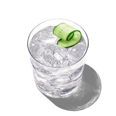 With a glass of cucumber tonic you combine pinnacle vodka and cucumber flavor.