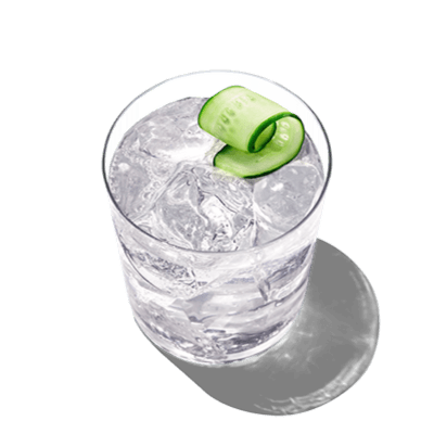 A glass of cucumber tonic
