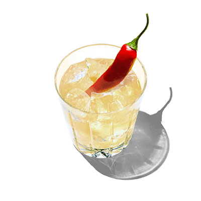 A glass of peppery pineapple