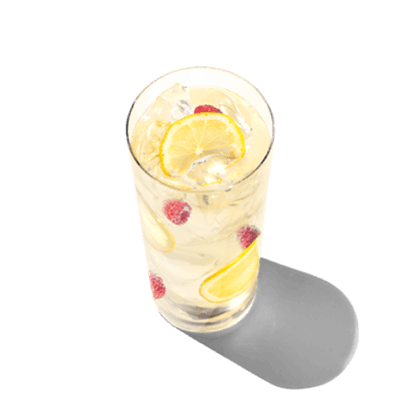 A fruity taste with a glass of raspberry vodka lemonade.