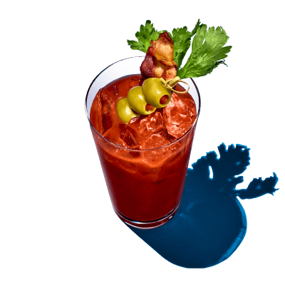 A glass of pinnacle bloody mary drink is refreshing and helps you stay cool.