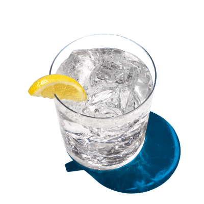 A glass of vodka tonic