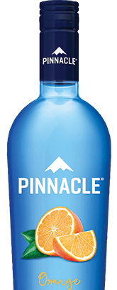 High quality bottles and aesthetic design with orange flavored vodka from Pinnacle.