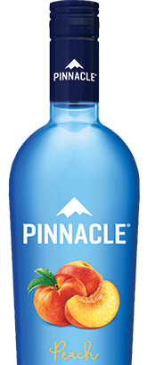 High quality bottles and aesthetic design with peach flavored vodka from Pinnacle.