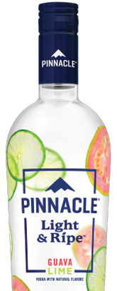 High quality bottles and aesthetic design with Light & Ripe Guava Lime vodka from Pinnacle.