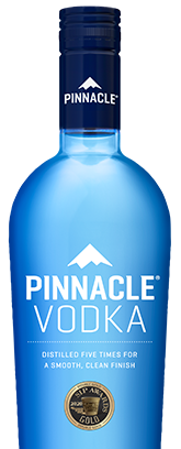 High quality bottles and aesthetic design with Pinnacle Original Vodka.