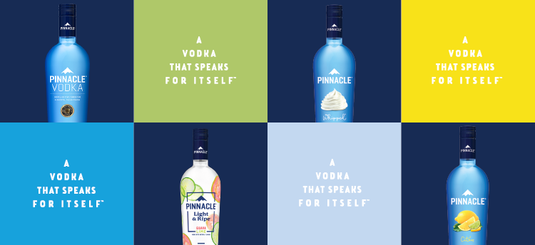 Various vodka flavors with exceptional bottle design and great taste.